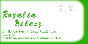 rozalia milesz business card